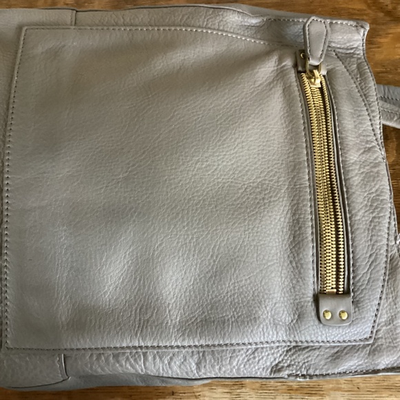 JCrew Leather Tote Gray - Picture 3 of 5